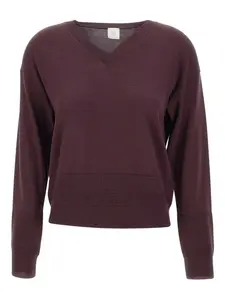 Шерстяной свитер с V-образным вырезом Eleventy, красный