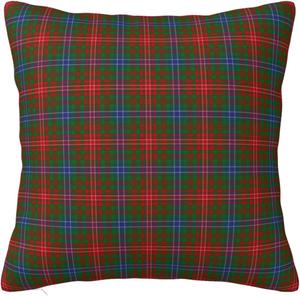 Paruiny Декоративный чехол для подушки Scottish Clan Wilson Tartan Plaid двусторонний пушистый White