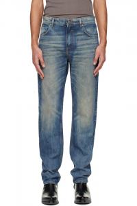 Balmain Синие прямые джинсы