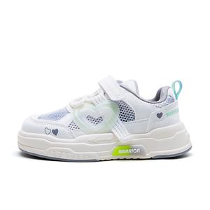 Нескользящие, износостойкие, дышащие низкие детские кроссовки для скейтбординга. WARRIOR, бежевый/зеленый