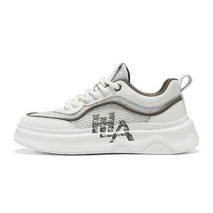 HLA Дышащие низкие скейтерские кроссовки мужские бежево-коричневые, цвет Beige Brown