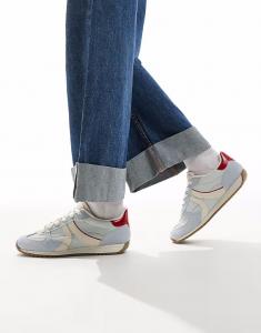 Stradivarius - Синие кожаные кроссовки