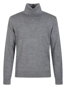 Джемпер из шерсти мериноса с высоким воротником Michael Kors, серый