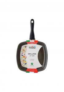 Чёрная гриль-сковорода Thuisz диаметром 27 см Cofi, чёрная 35 x 25 x 5 см