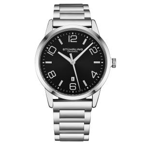 Классические кварцевые часы Directive диаметром 42 мм с браслетом из нержавеющей стали STÜHRLING Original, черный