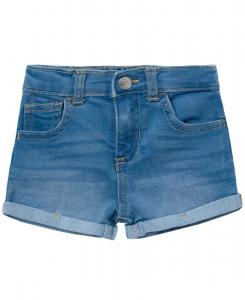 Детские джинсовые шорты с отворотами, нейтральные по гендерному признаку, светло-джинсовый оттенок Gerber, Light denim wash