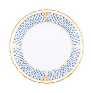 Тарелка с синим хлебом и маслом Herend в стиле арт-деко, синий