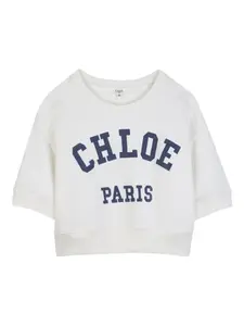 Футболка с логотипом Chloé Kids, белый