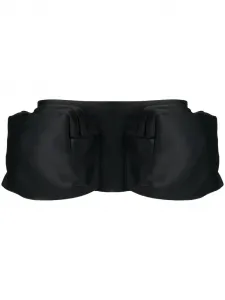 Ремень Radzimir с баской MIU MIU, черный