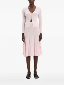 Кардиган в рубчик с длинными рукавами Arch4, розовый