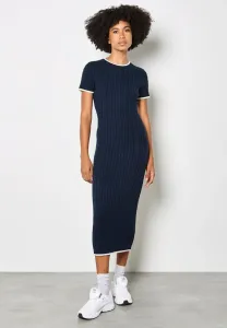 Платье-Комбинезон миди с контрастной отделкой и косами Apricot, Navy