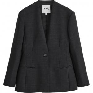COS Женский деловой костюм угольно-черный, Charcoal Black