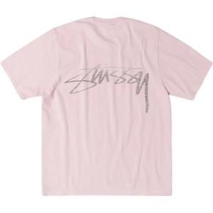 Футболка FW25 Smooth Reverse Pigment Dyed Unisex Stussy, розовый