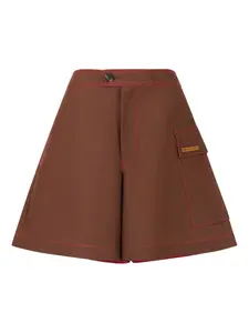 Шорты с нашивкой-логотипом Marni, коричневый