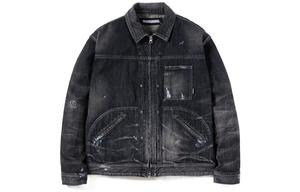 Мужская джинсовая куртка с лацканами, средней кроя, другие Neighborhood, черный