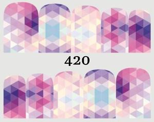 Водные наклейки для ногтей - №420, Raisin