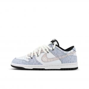 Nike Кроссовки для скейтбординга Dunk Gorilla Mischievous XJDD Sweet Style Formula Low top, унисекс, белый с фиолетовыми вставками