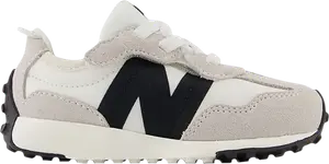 Кроссовки 327 New-B Hook & Loop Toddler 'Silver Birch Black', серебряный