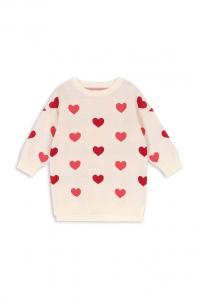 Детское хлопковое платье LAPIS KNIT DRESS GOTS Konges Sløjd, бежевый