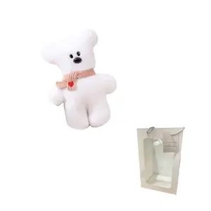 Плюшевый мишка Crooked Head Scarf высотой 30 см G.DUCKKIDS, белый