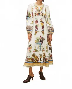 Платье миди Mercado в разноцветном исполнении Alemais