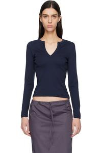 Футболка с длинными рукавами «Иман» Flore Flore, темно-синий