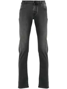 Узкие джинсы Nick средней посадки JACOB COHEN, черный