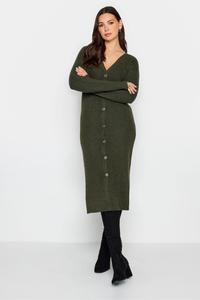 Длинный кардиган в рубчик Long Tall Sally, зеленый