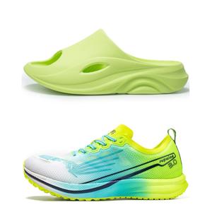 WUPWIND Унисекс кроссовки для тренировок низкие сине-зеленые неоново-зеленые, цвет Neon Green