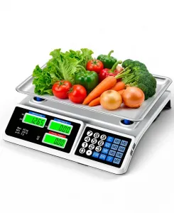 Цифровые весы для подсчета продуктов питания весом до 40 л (30 л) для коммерческого использования Sugift, серебряный