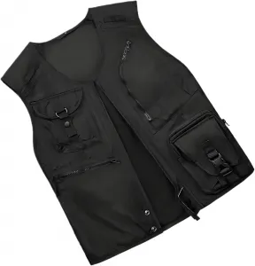 Мотоциклетный жилет, портативный мотоциклетный жилет, дышащий жилет для переноски мотоцикла, легкая конструкция, многокарманная конструкция, защитное снаряжение для поездок по городу и длительных путешествий, Black