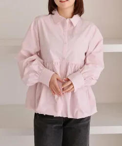 Рубашка с баской и воздушным шаром Archives, цвет Pink