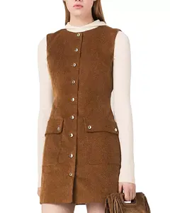 Вельветовое платье Рубель Maje, коричневый