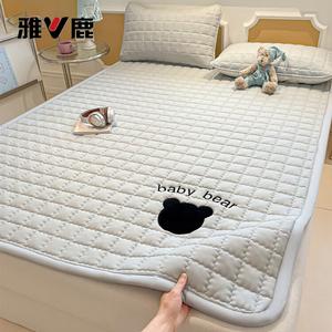 Антибактериальный стеганый матрас из соевого волокна 150x200 см, складной, для дома и общежития, мягкий, Xingfu Xiaoxiong, серый Yalu