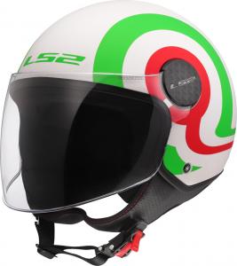 LS2 of558 sphere lux ii urby jet helmet, White/Red/Green