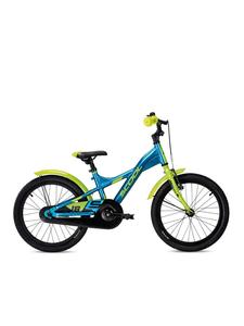 S'COOL Детский велосипед XXlite 18 дюймов, 1 скорость | от 5 лет | Синий/Лаймовый