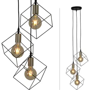 Подвесной светильник Näve Canto тройной, черный / золотой