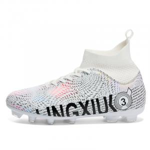 Футбольные бутсы для детей и подростков с высоким верхом, противоскользящие, анти-ударными, водонепроницаемые, легкие, амортизирующие CAMKIDS, Mismatched · Long Stud