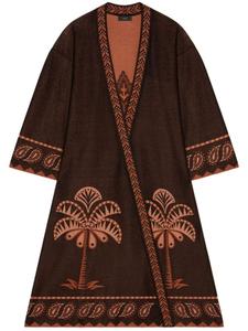 Alanui платье Wild Wonder, коричневый