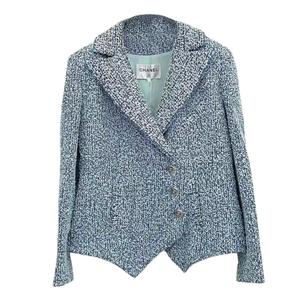 CHANEL Джинсовая куртка женская синяя, Denim Blue