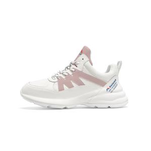 Низкие повседневные туфли для женщин с противоскользящим и износостойким покрытием Kolumb, белый/розовый