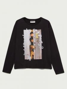 Sisley Футболка с длинными рукавами черного цвета