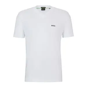 Футболка BOSS V 10256064 short sleeve v neck, белый