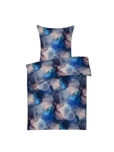 Постельное белье Designette Satin с абстрактным узором, розовое, синее на синем Traumschloss, 135 x 200 + 80 x 80 см