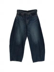 Джинсы с ремнем SACAI, синий