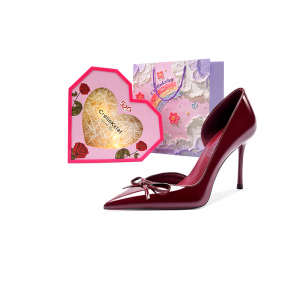 Тонкие каблуки на высоком каблуке для женщин Crelinkxlat, красный valentine розовый box