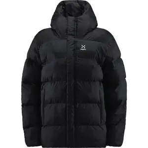 Женская пышная куртка Haglöfs с капюшоном, чёрный