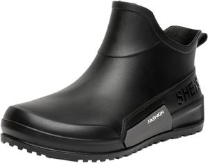 Женские и мужские ботинки Deck, водонепроницаемые, противоскользящие, резиновые черевики Chelsea до щиколотки Lghlmcl, серый