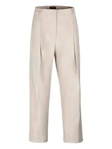 Укороченные брюки со складками Moorer, нейтральный