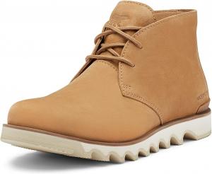 Мужские сапоги Sorel Kezar Chukka WP- водонепроницаемые кожаные дождевые ботинки, Elk, Chalk